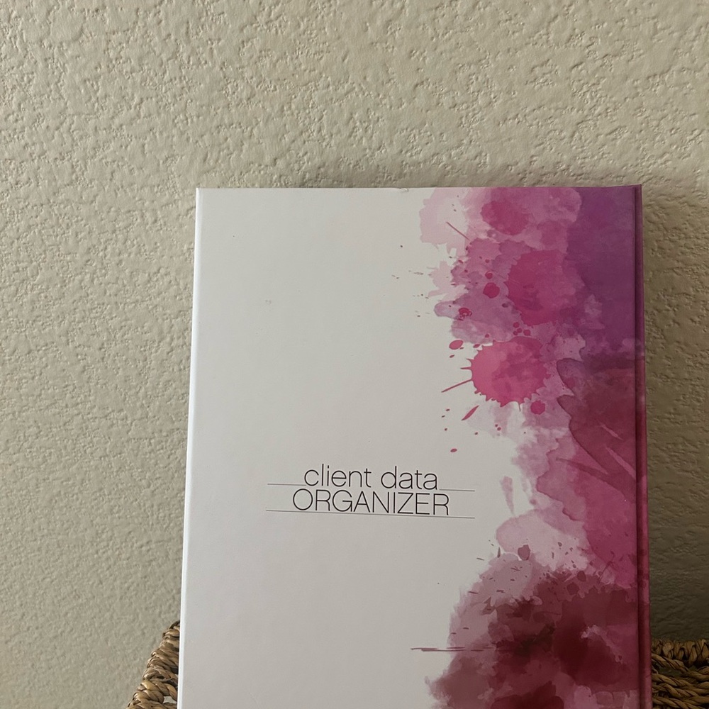 Pink and White Client Data Organizer